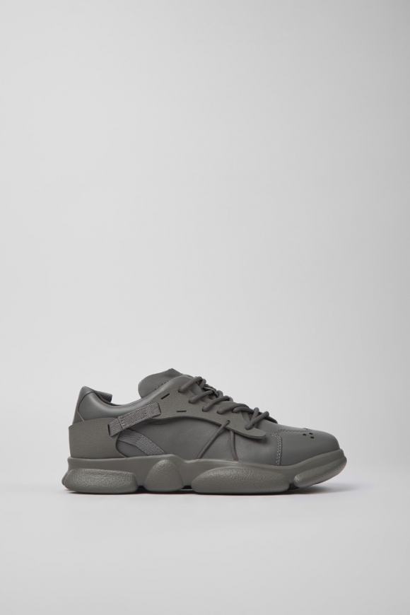 Neu Eingetroffen Camper Karst - Grauer Damensneaker aus Leder und Textil