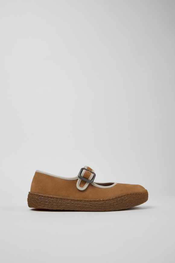 Neu Eingetroffen Camper Peu Terreno - Braun-graue Schuhe aus Nubukleder für Damen. Neu Eingetroffen Camper Peu Terreno - Braun-graue Schuhe aus Nubukleder für Damen.