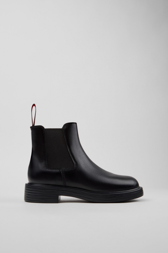 Neu Eingetroffen Camper Dean - Schwarze Lederstiefeletten für Damen. Neu Eingetroffen Camper Dean - Schwarze Lederstiefeletten für Damen.