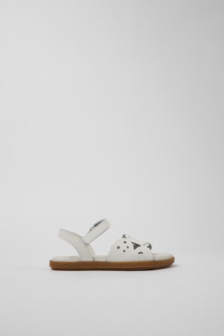 Neu Eingetroffen Camper Twins - Weiße Ledersandalen