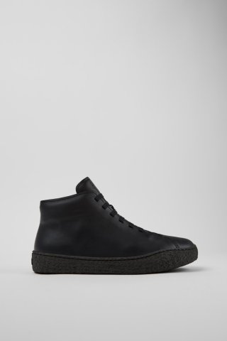 Neu Eingetroffen Camper Peu Terreno - Schwarzer Desert-Boot aus Leder für Herren Neu Eingetroffen Camper Peu Terreno - Schwarzer Desert-Boot aus Leder für Herren