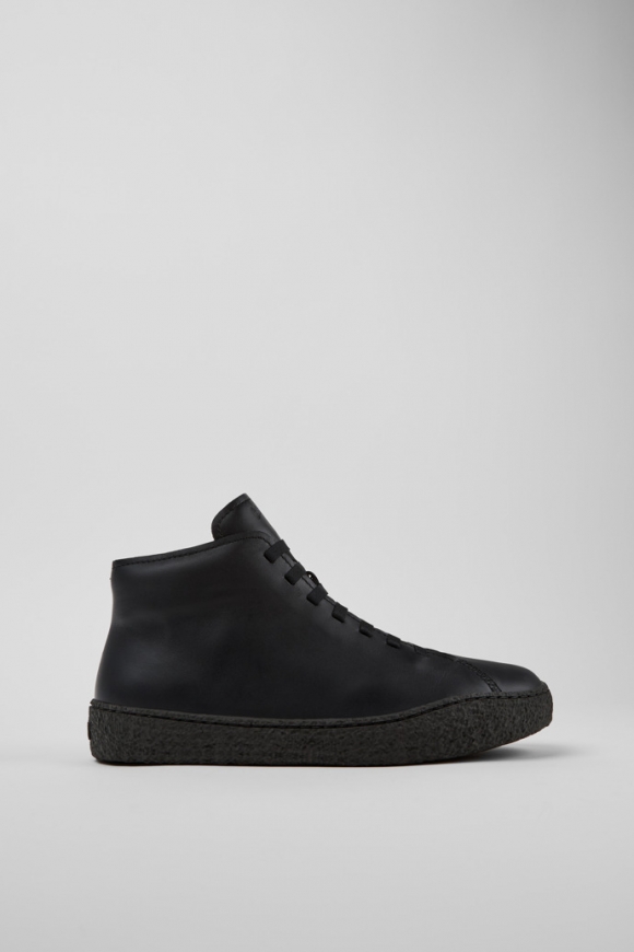 Neu Eingetroffen Camper Peu Terreno - Schwarzer Desert-Boot aus Leder für Herren Neu Eingetroffen Camper Peu Terreno - Schwarzer Desert-Boot aus Leder für Herren
