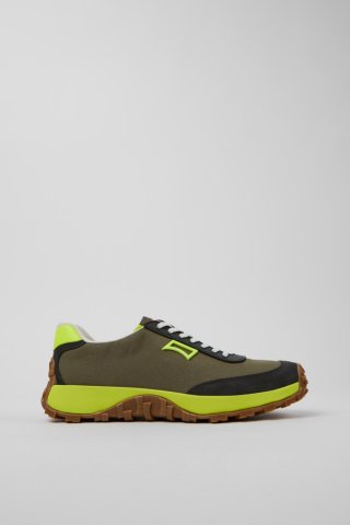 Neu Eingetroffen Camper Drift Trail VIBRAM - Mehrfarbiger Herrensneaker aus Recycling-PET und Nubukleder.
