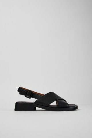 Neu Eingetroffen Camper Dana - Schwarze Ledersandale für Damen.