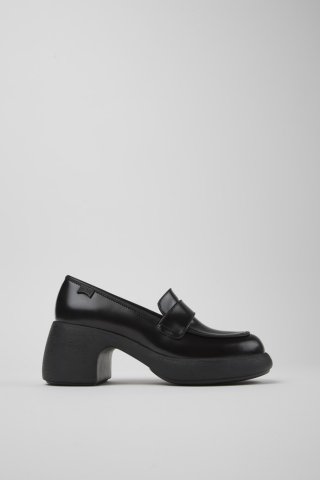 Neu Eingetroffen Camper Thelma - Schwarze Lederloafer für Damen