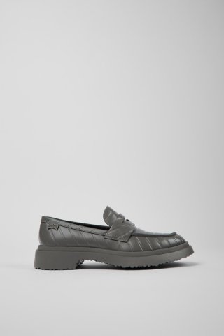 Neu Eingetroffen Camper Twins - Grauer Damenloafer aus Leder Neu Eingetroffen Camper Twins - Grauer Damenloafer aus Leder