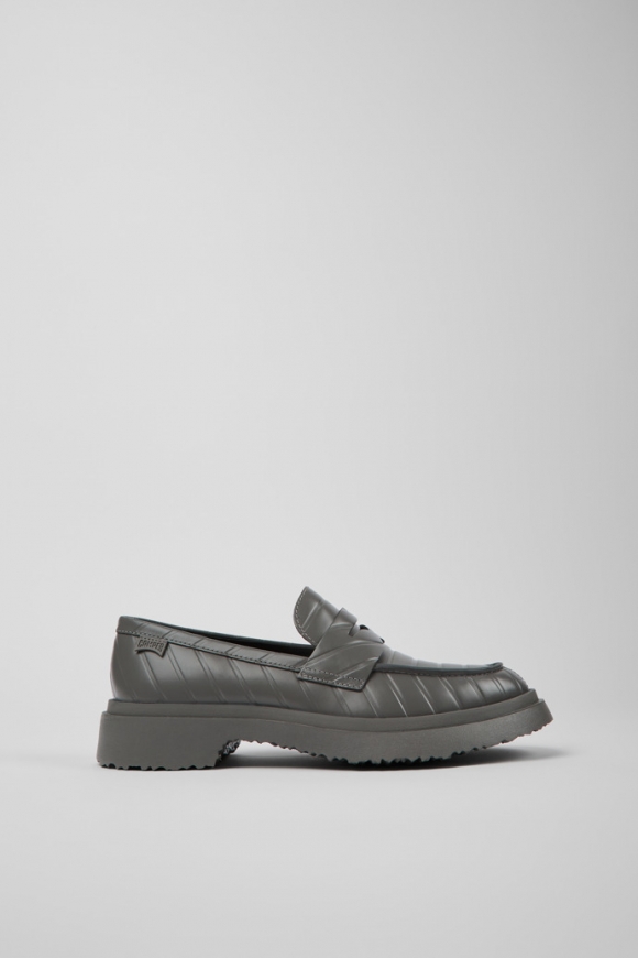 Neu Eingetroffen Camper Twins - Grauer Damenloafer aus Leder Neu Eingetroffen Camper Twins - Grauer Damenloafer aus Leder