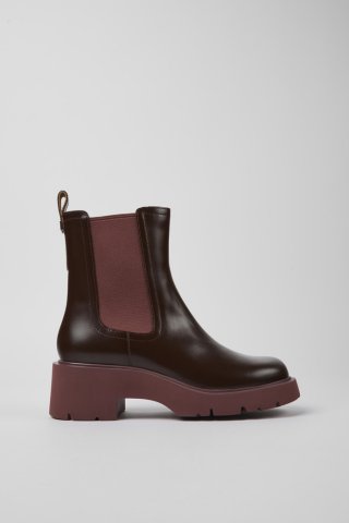 Neu Eingetroffen Camper Milah - Weinroter Chelseastiefel für Damen aus Leder Neu Eingetroffen Camper Milah - Weinroter Chelseastiefel für Damen aus Leder