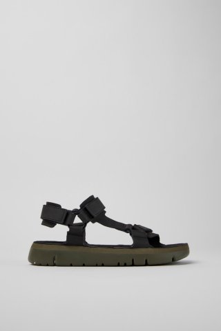 Neu Eingetroffen Camper Oruga - Schwarze Herrensandale aus Leder