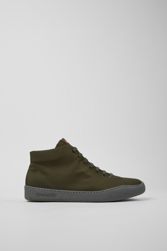 Neu Eingetroffen Camper Peu Touring - Grüner High-Top-Sneaker aus Textil für Herren. Neu Eingetroffen Camper Peu Touring - Grüner High-Top-Sneaker aus Textil für Herren.