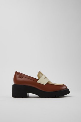 Neu Eingetroffen Camper Twins - Mehrfarbige Ledermokassins/Ballerinas für Damen. Neu Eingetroffen Camper Twins - Mehrfarbige Ledermokassins/Ballerinas für Damen.
