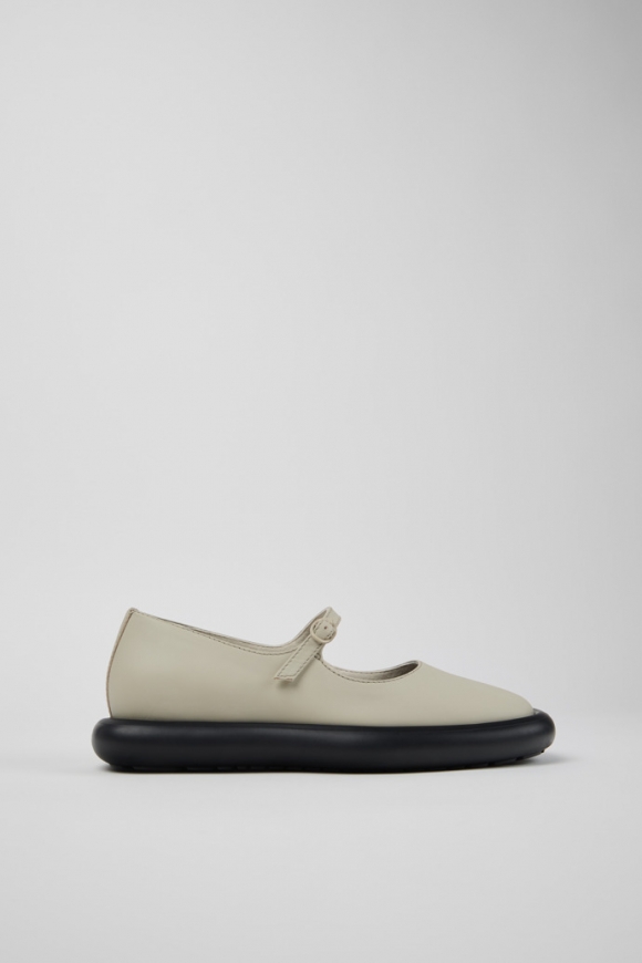 Neu Eingetroffen Camper Onda - Graue Lederballerinas für Damen. Neu Eingetroffen Camper Onda - Graue Lederballerinas für Damen.