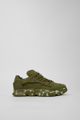 Neu Eingetroffen Camper Karst - Grüner Damensneaker aus Nubukleder/Textil