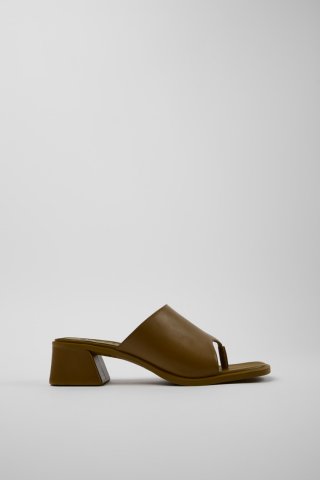 Neu Eingetroffen Camper Kora Sandal - Grüne Ledersandale für Damen.