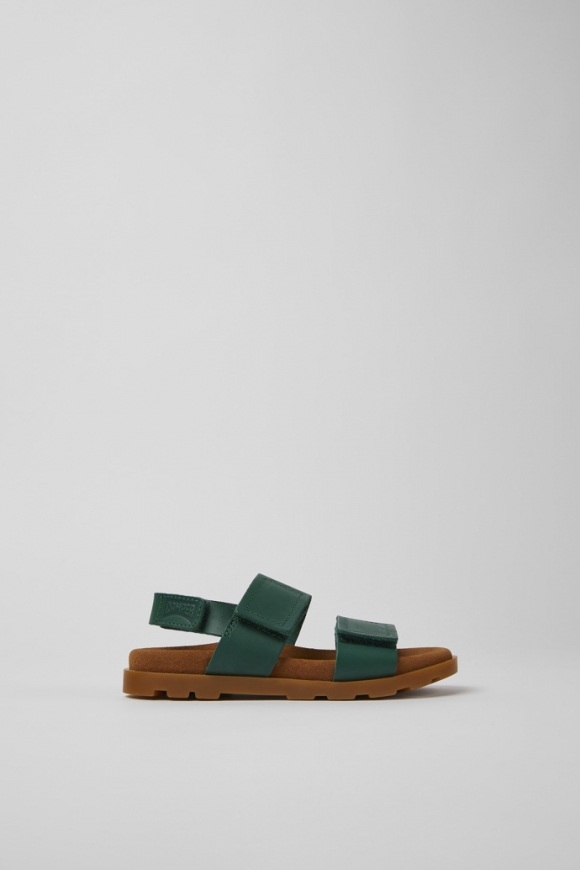 Neu Eingetroffen Camper Brutus Sandal - Grüne Kindersandale aus Leder Neu Eingetroffen Camper Brutus Sandal - Grüne Kindersandale aus Leder