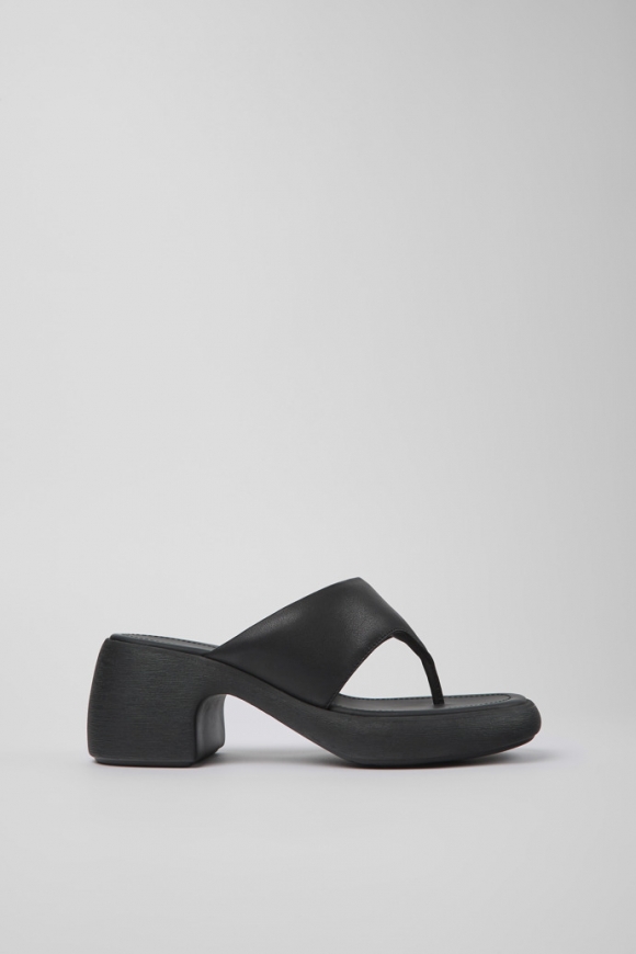 Neu Eingetroffen Camper Thelma - Schwarze Ledersandalen für Damen Neu Eingetroffen Camper Thelma - Schwarze Ledersandalen für Damen