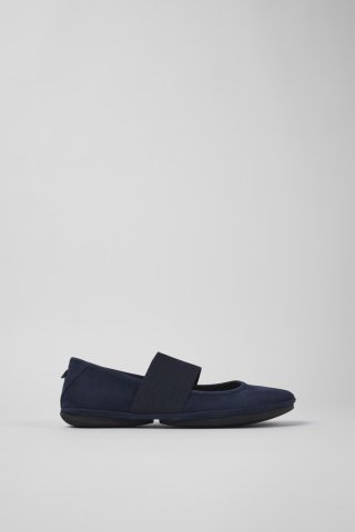 Neu Eingetroffen Camper Right Nina - Hellblauer Ballerina aus Nubukleder für Damen. Neu Eingetroffen Camper Right Nina - Hellblauer Ballerina aus Nubukleder für Damen.