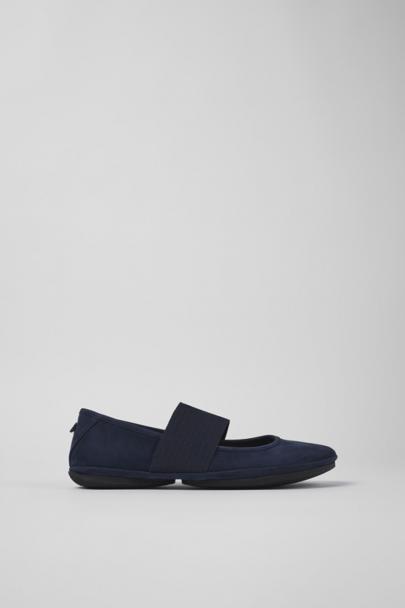 Neu Eingetroffen Camper Right Nina - Hellblauer Ballerina aus Nubukleder für Damen. Neu Eingetroffen Camper Right Nina - Hellblauer Ballerina aus Nubukleder für Damen.