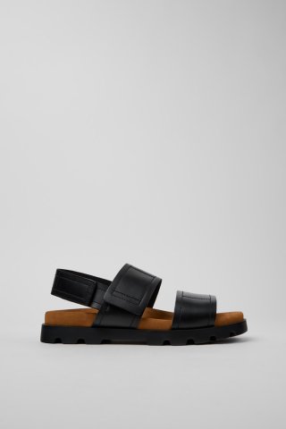 Neu Eingetroffen Camper Brutus Sandal - Schwarze Herrensandale aus Leder.