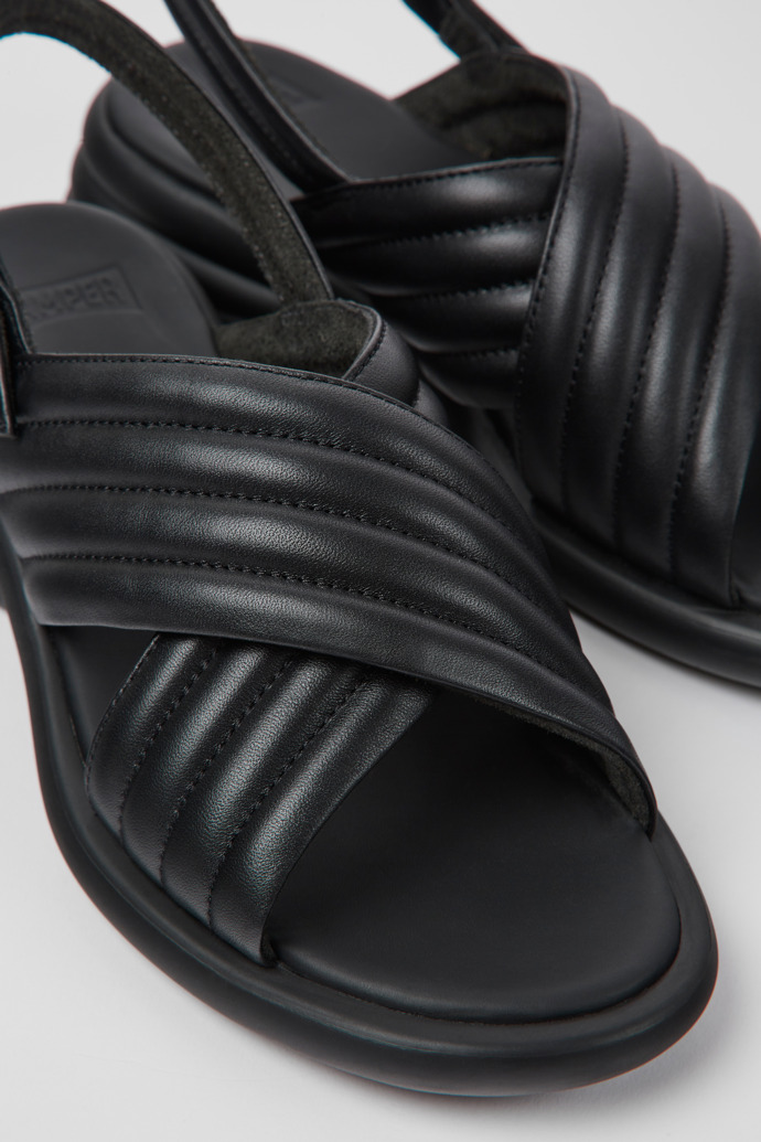 Neu Eingetroffen Camper Spiro - Schwarze Damensandale aus Leder