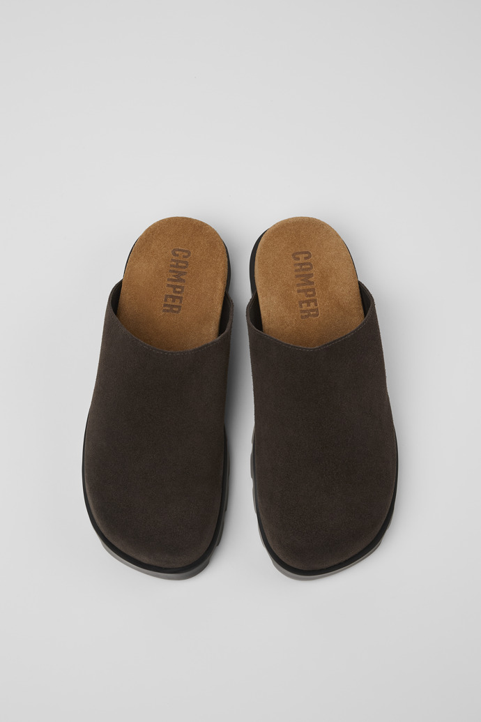 Neu Eingetroffen Camper Brutus Sandal - Graue Damenclogs aus Nubukleder