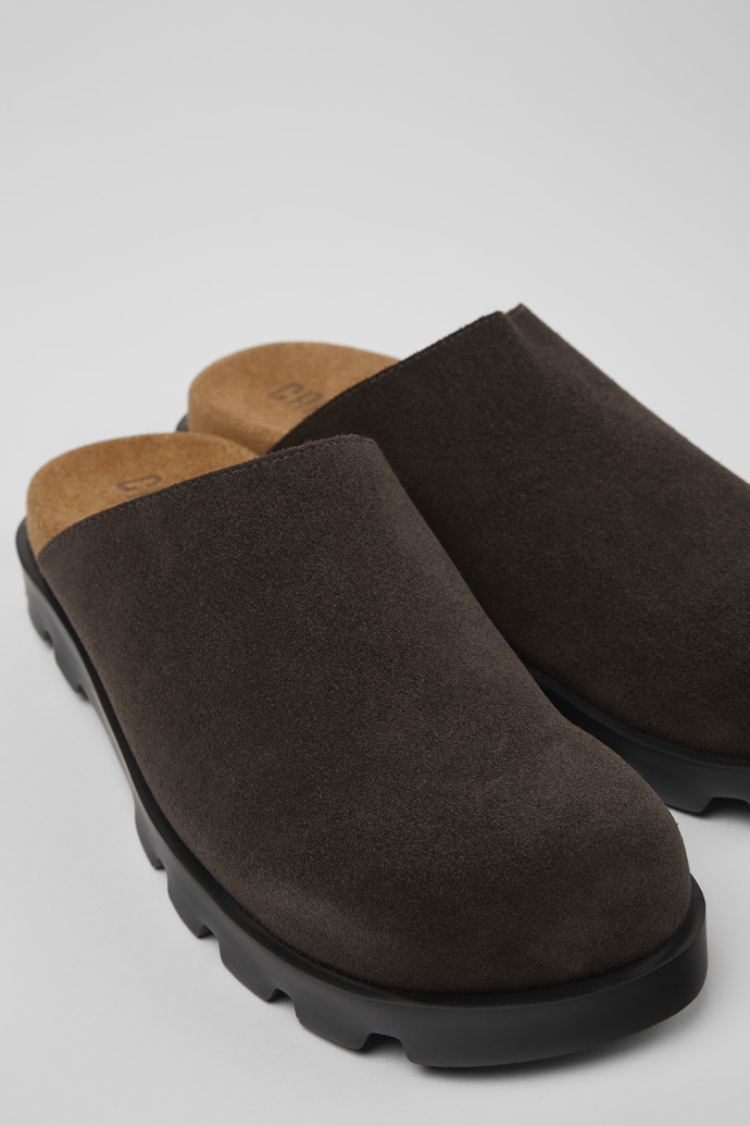 Neu Eingetroffen Camper Brutus Sandal - Graue Damenclogs aus Nubukleder