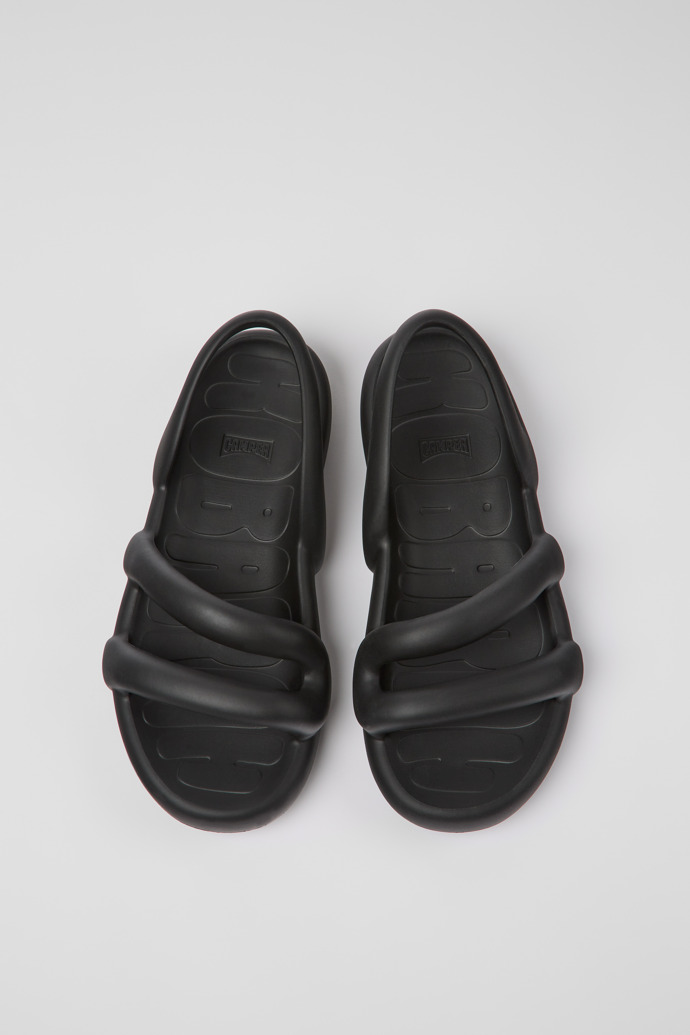 Neu Eingetroffen Camper Kobarah Flat Wide - Schwarze Sandalen.