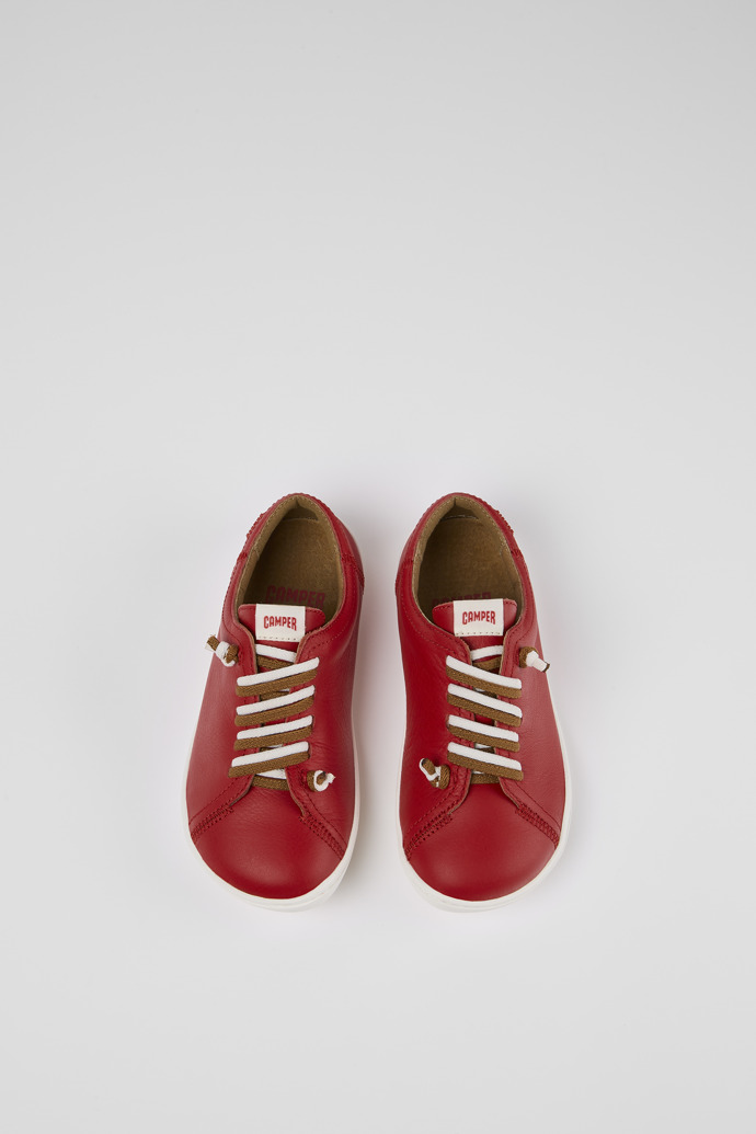 Neu Eingetroffen Camper Peu - Roter Kinderschuh aus Leder.