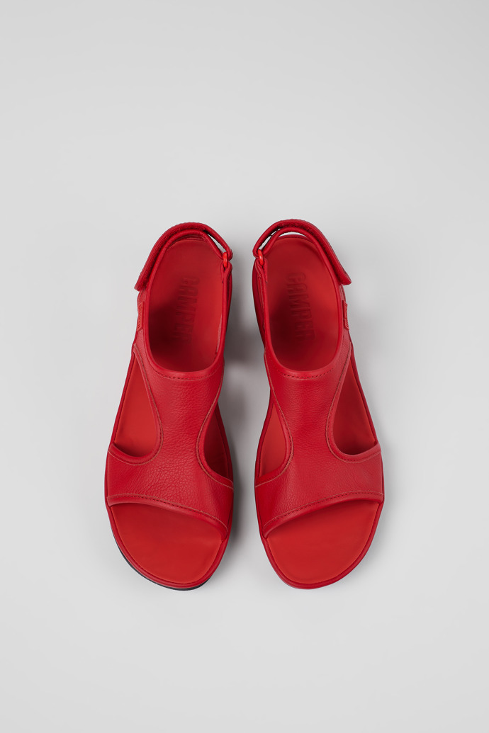 Neu Eingetroffen Camper Right - Rote Ledersandalen für Damen
