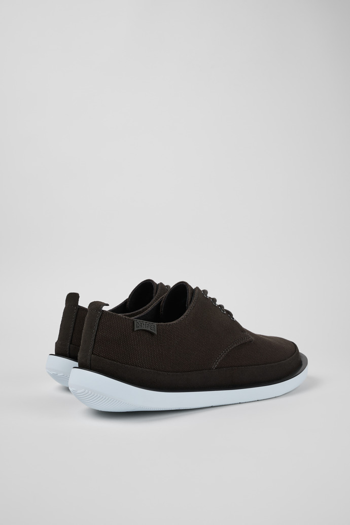 Neu Eingetroffen Camper Wagon - Grauer Herrenschnürschuh aus Textil/Nubukleder