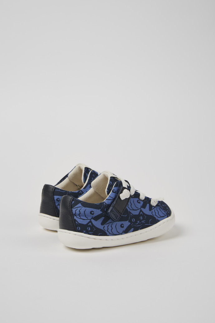 Neu Eingetroffen Camper Peu - Blauer Kinderschuh aus recyceltem PET und Leder.