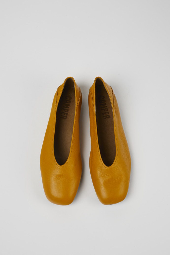 Neu Eingetroffen Camper Casi Myra - Orange Lederballerinas für Damen