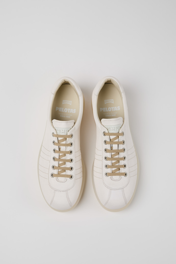 Neu Eingetroffen Camper Pelotas - Weißer Herrenschuh aus Leder.