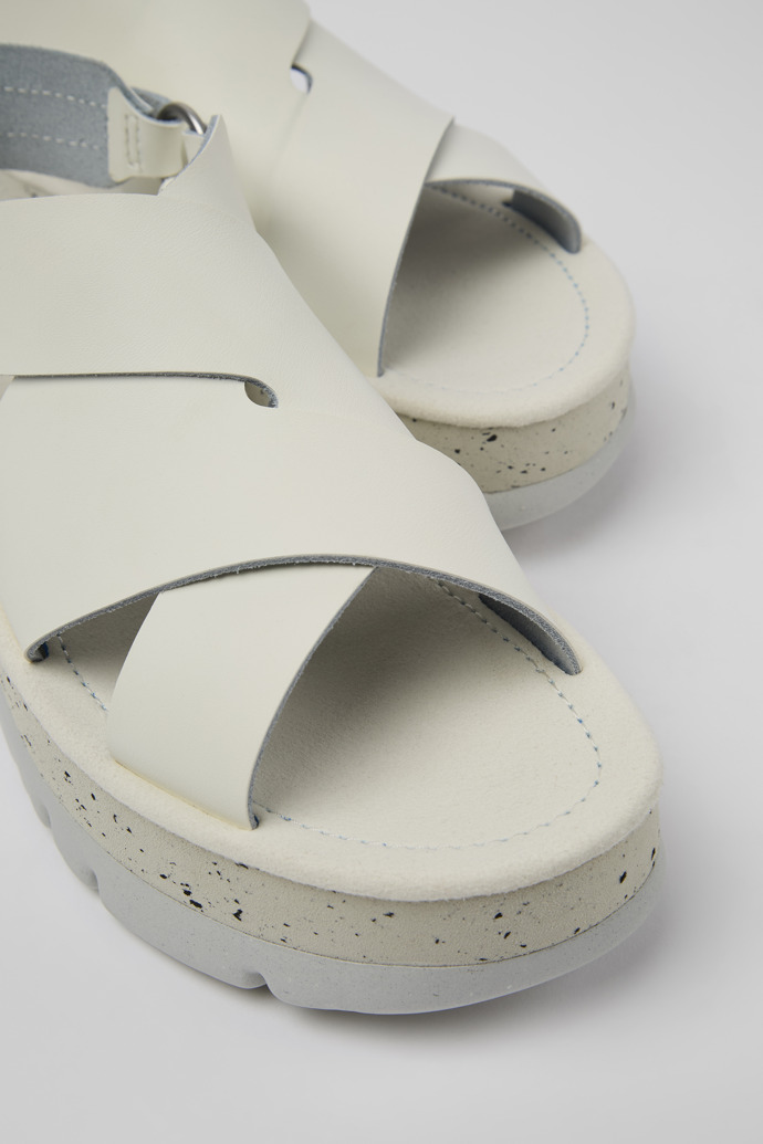Neu Eingetroffen Camper Oruga Up - Weiße Ledersandalen für Damen