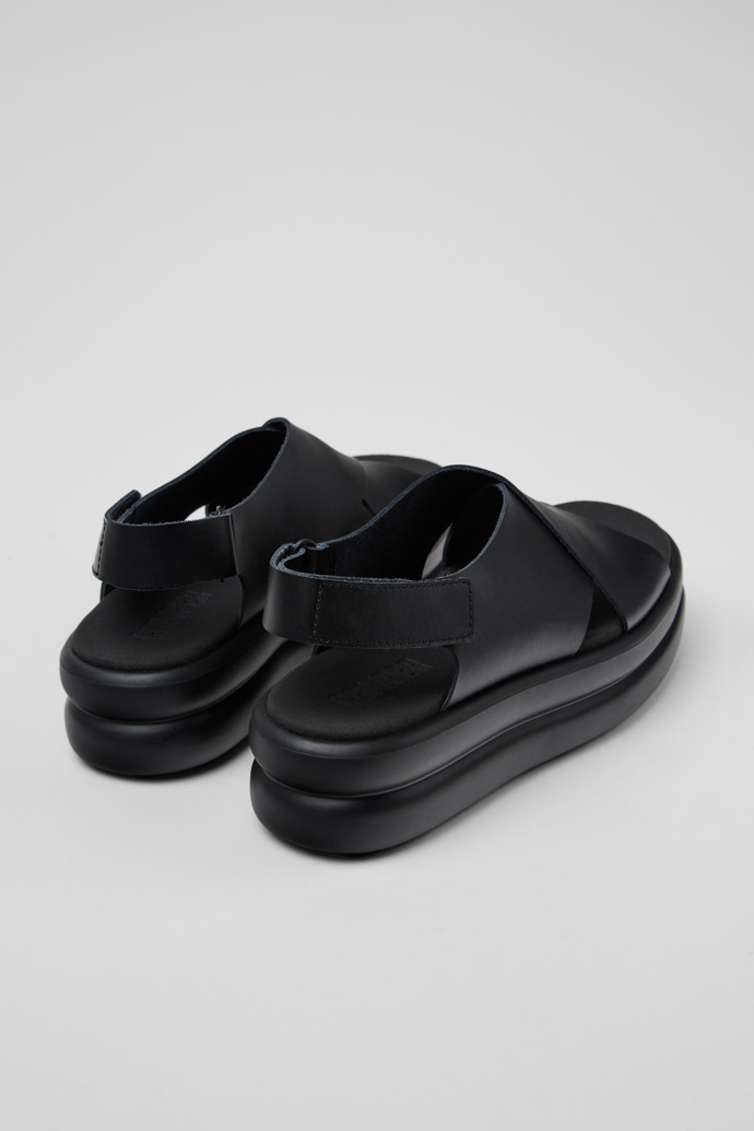 Neu Eingetroffen Camper Pelotas Flota Up - Schwarze Ledersandale für Damen.