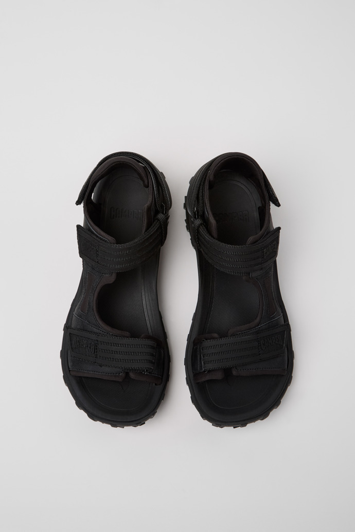 Neu Eingetroffen Camper Drift Trail Sandal - Schwarze Sandalen aus recyceltem PET/Leder für Herren.