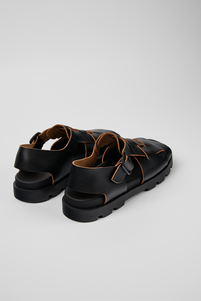 Neu Eingetroffen Camper Brutus Sandal - Schwarze Herrensandalen aus Leder