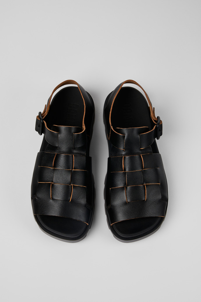 Neu Eingetroffen Camper Brutus Sandal - Schwarze Herrensandalen aus Leder