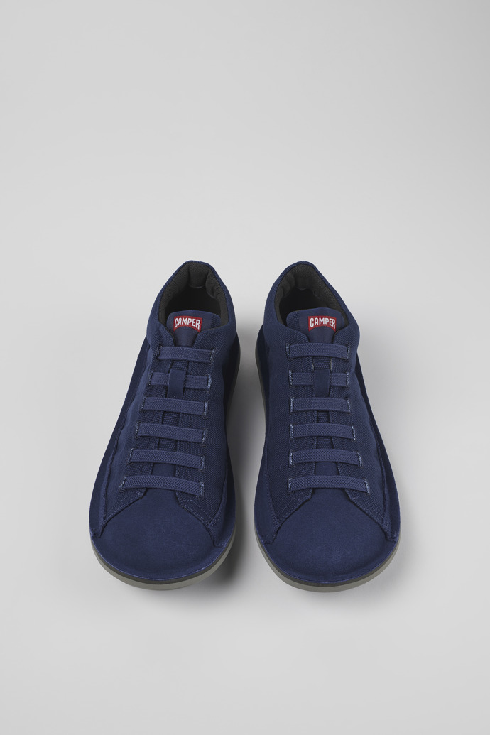 Neu Eingetroffen Camper Beetle - Blaue Herrenbasketballstiefel aus Textil/Nubukleder