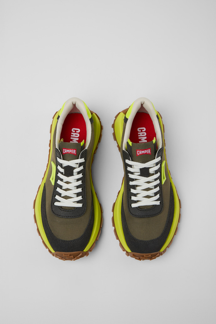 Neu Eingetroffen Camper Drift Trail VIBRAM - Mehrfarbige Damensneaker aus Recycling-PET und Nubukleder.