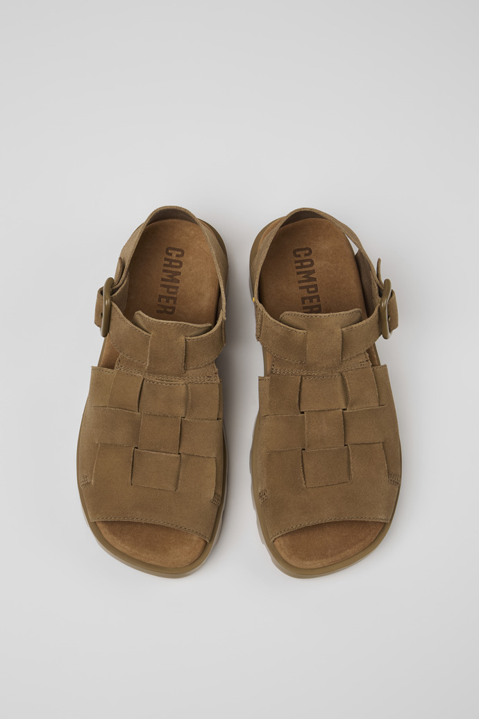 Neu Eingetroffen Camper Brutus Sandal - Braune Damensandale aus Nubukleder