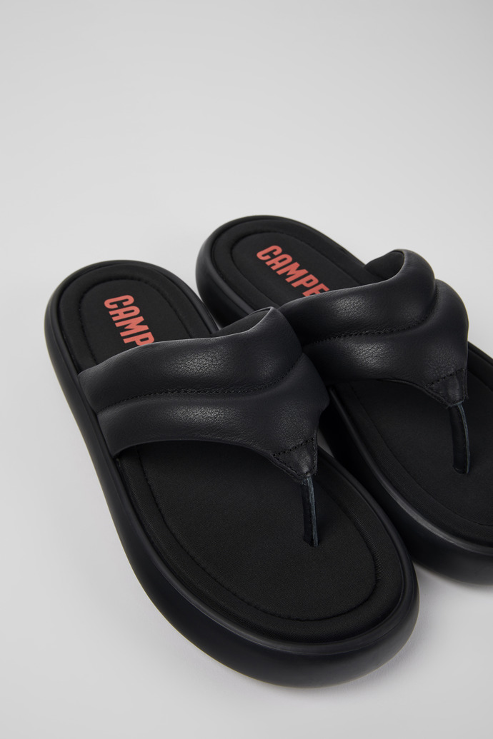 Neu Eingetroffen Camper Pelotas Flota - Schwarze Herrenflipflops aus Leder