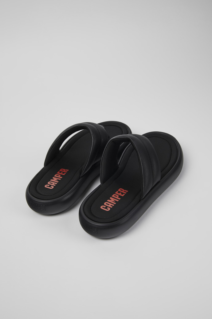 Neu Eingetroffen Camper Pelotas Flota - Schwarze Herrenflipflops aus Leder