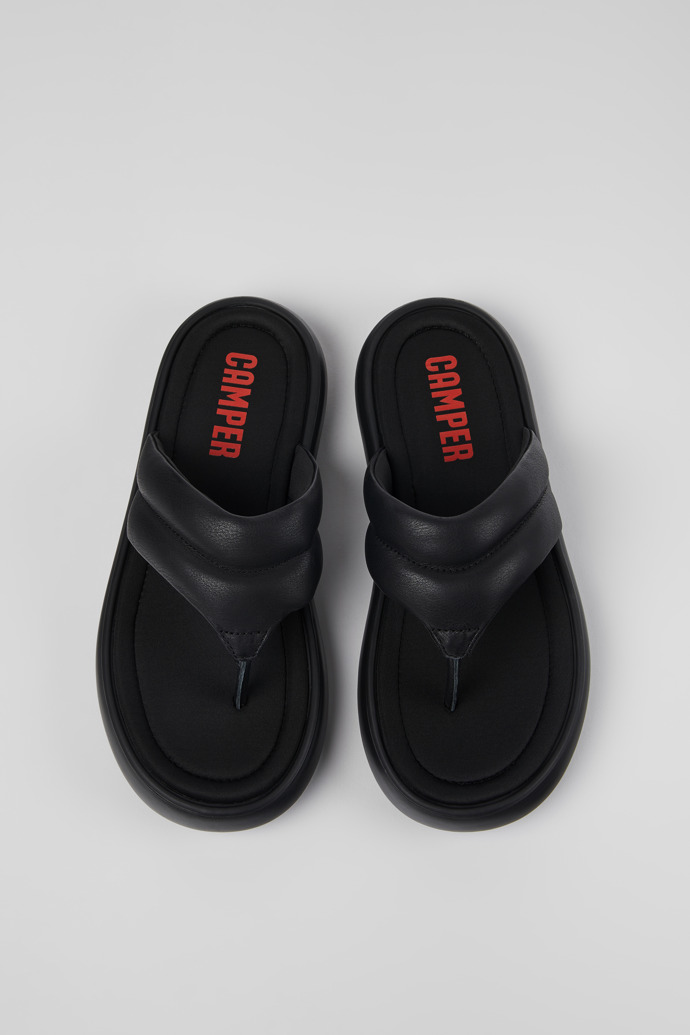 Neu Eingetroffen Camper Pelotas Flota - Schwarze Herrenflipflops aus Leder