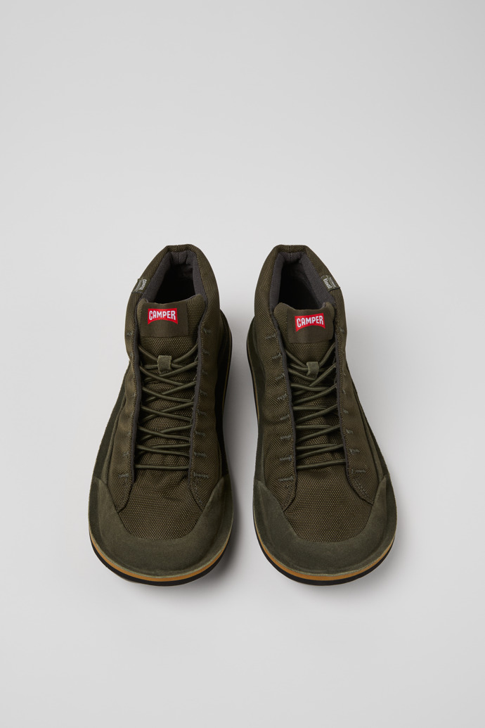 Neu Eingetroffen Camper Beetle - Grüne Herrenstiefelette aus Textil und Nubukleder.