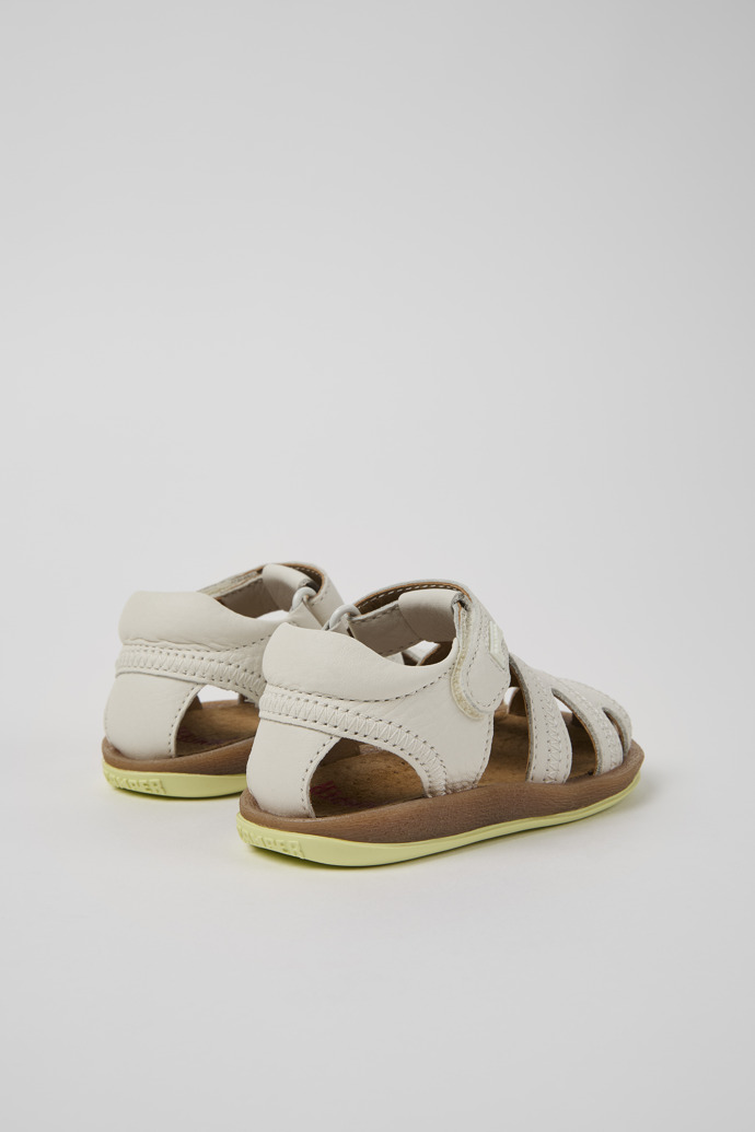 Neu Eingetroffen Camper Bicho - Weißer Kindersandale aus Leder.