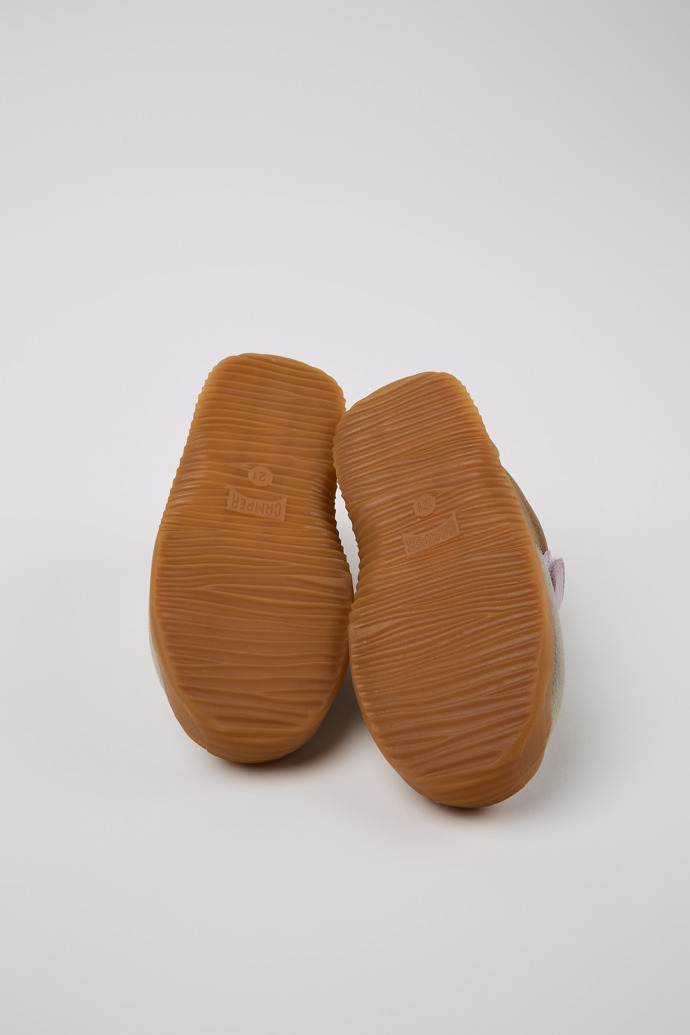 Neu Eingetroffen Camper Dadda - Braune Kindersneaker aus Textil und Leder