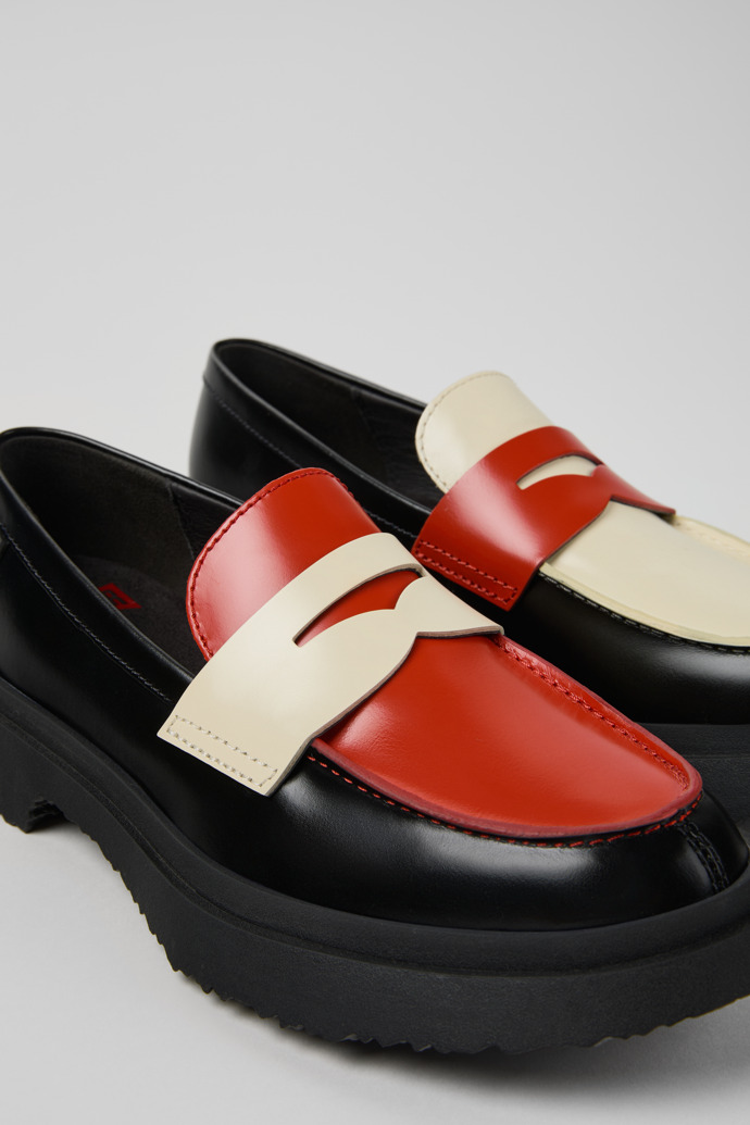 Neu Eingetroffen Camper Twins - Mehrfarbige Lederballerina/Moccasin für Damen.