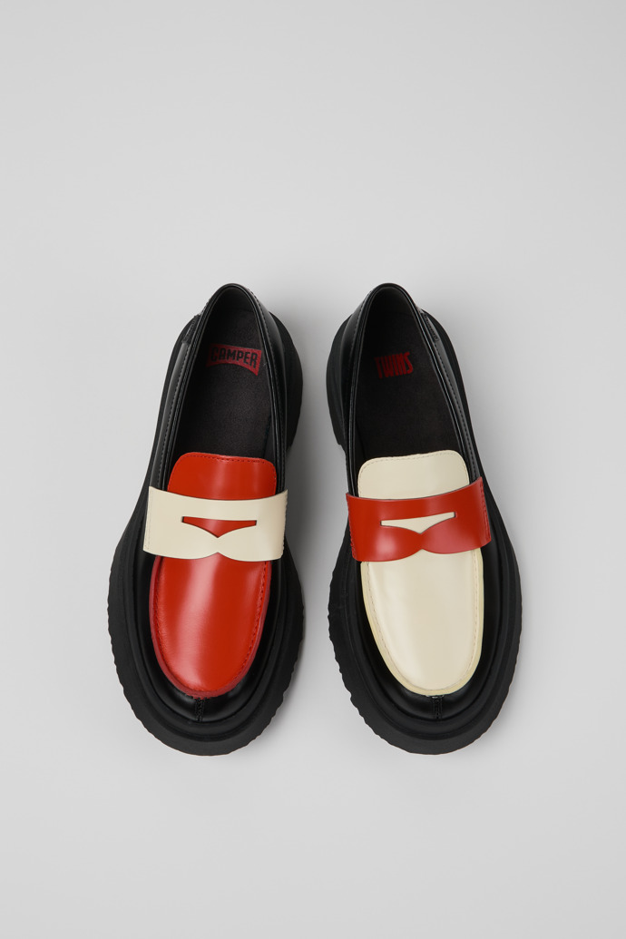 Neu Eingetroffen Camper Twins - Mehrfarbige Lederballerina/Moccasin für Damen.