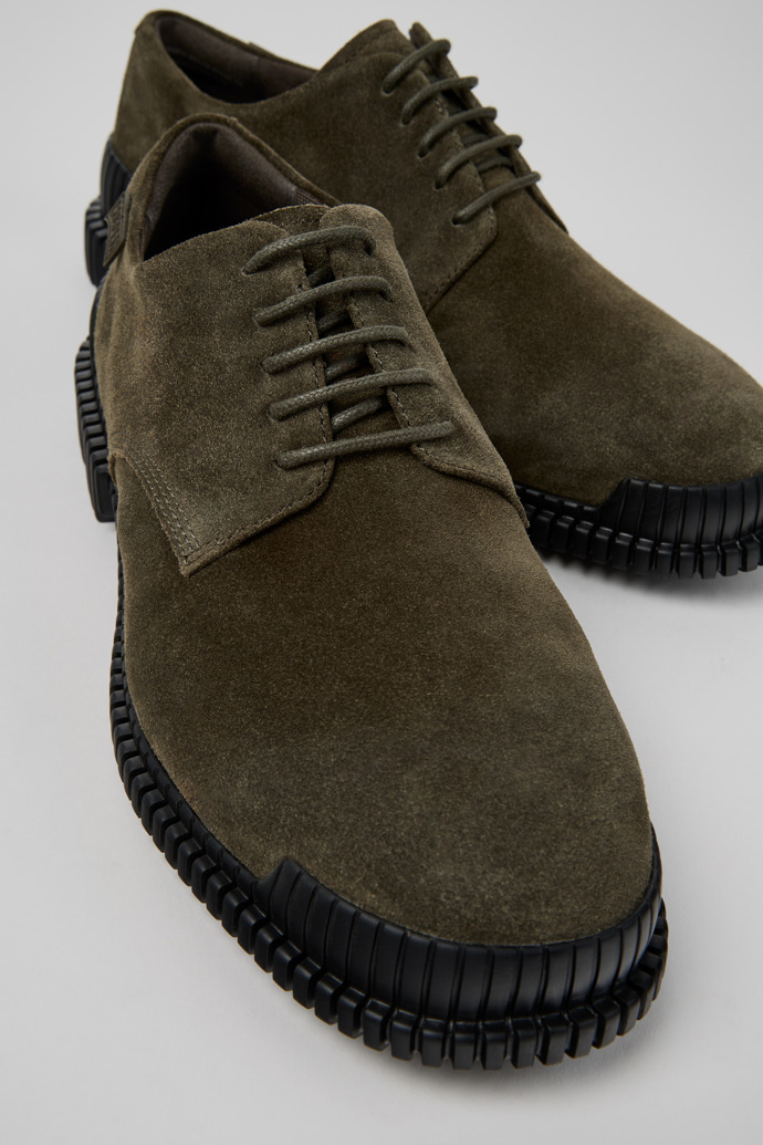 Neu Eingetroffen Camper Pix - Grüner Herrenschuh aus Veloursleder.